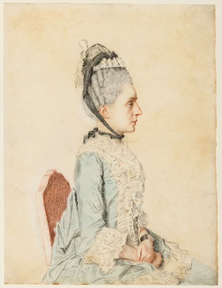 Portrait of a Seated Woman, in Profile to the Right